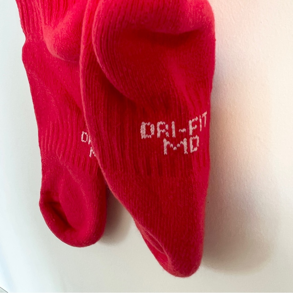 Nike red white swoosh ribbed tall socks - Picture 4 of 4